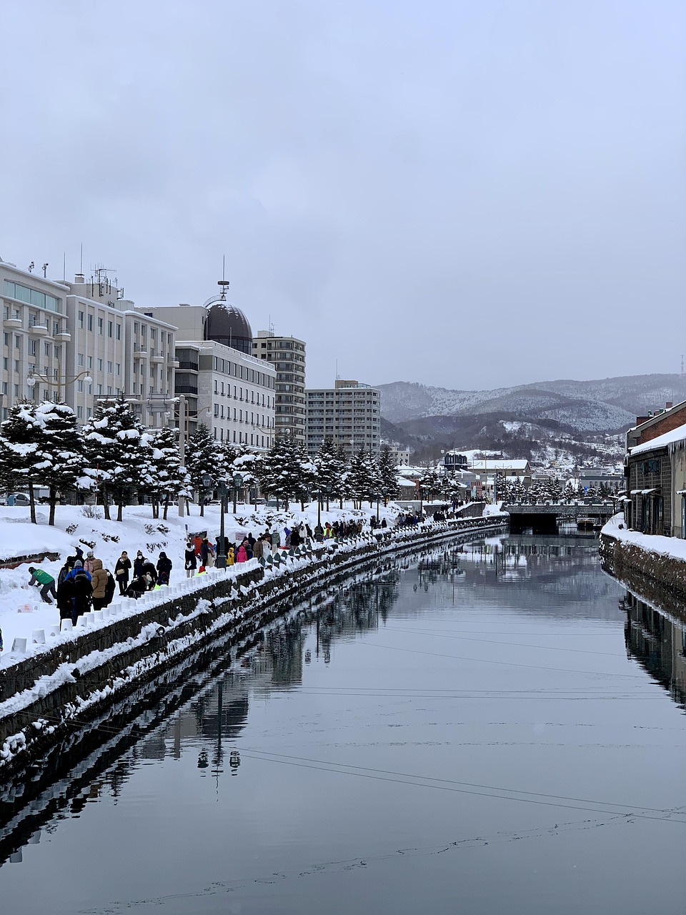 otaru canal, hokkaido, otaru, canal, japan, snow, rgr global, nature, blue global